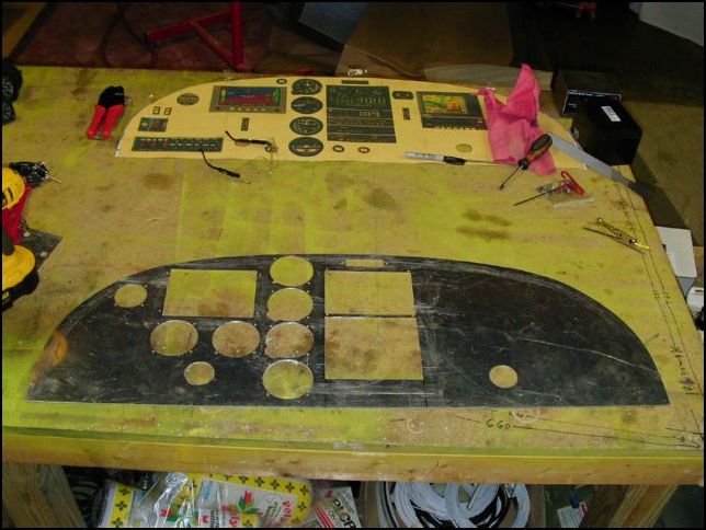 Finally starting to cut out the instrument panel.