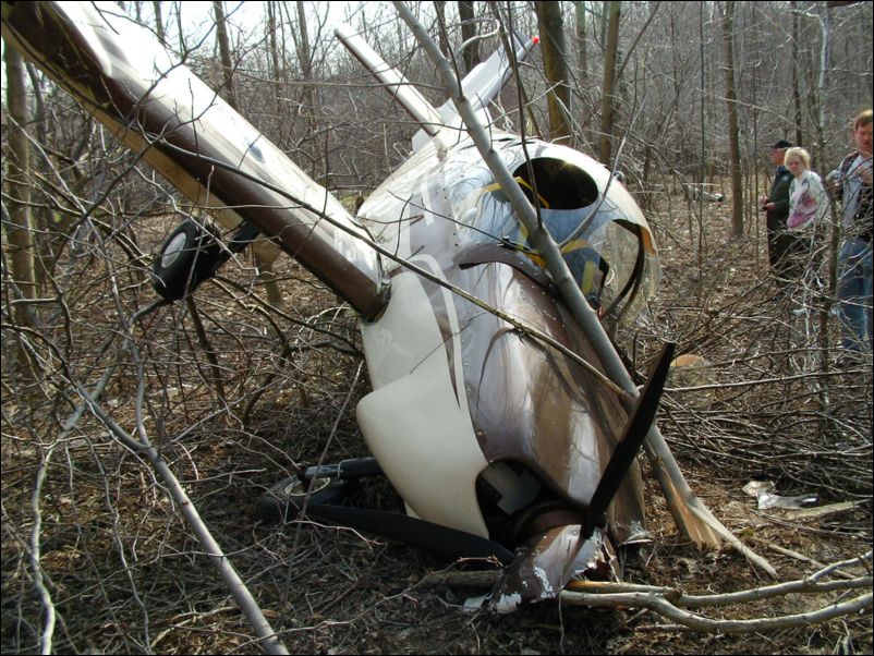 My baby after the accident, front view.