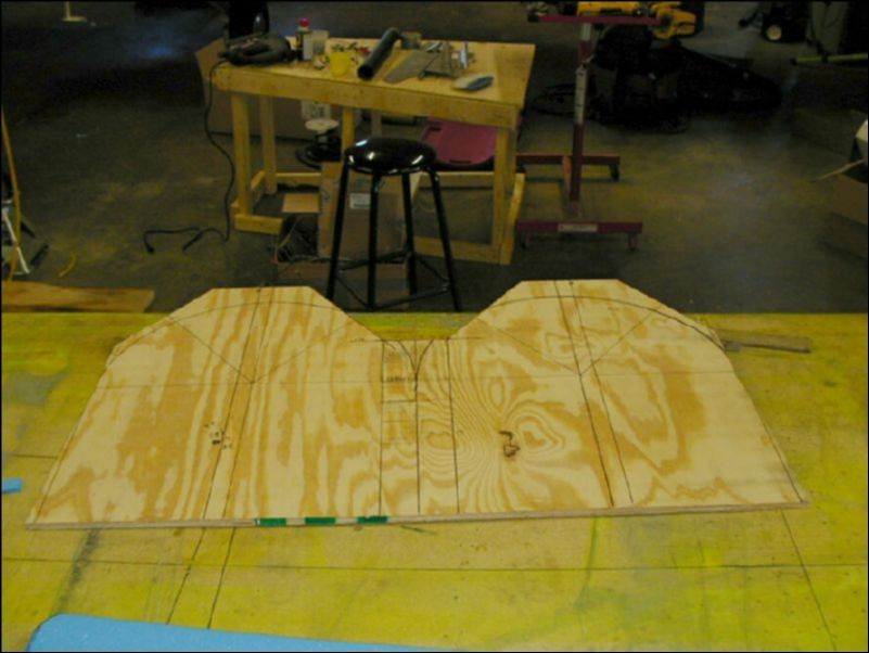 Cut wood for rear seat back and bottom.