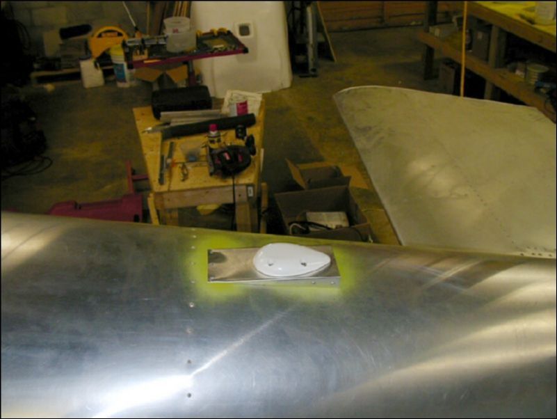 Rivet the gps antenna mounting bracket and repeat for the other gps antenna.