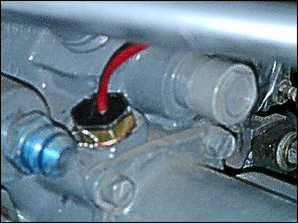 Installed oil temp probe.