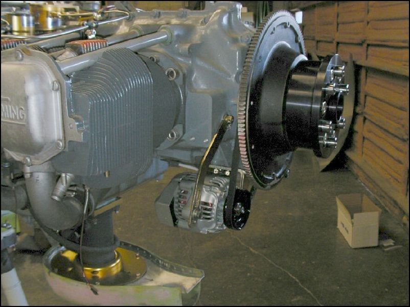 Installed new prop flang lugs and bolted the Saber prop extension to the engine.  I also installed the proper belt for my alternator.