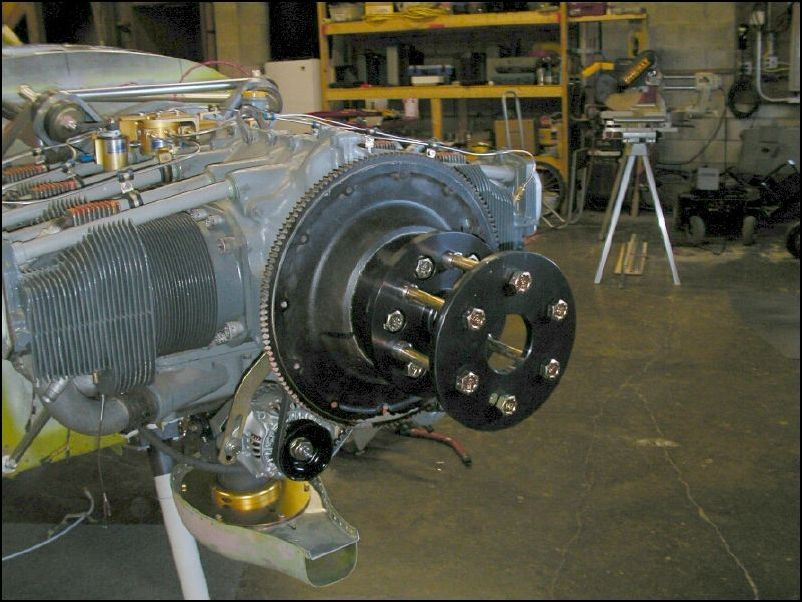 Bolted the prop crush plate to the front of the prop extension.  If I had my prop I would have installed it but I am still waiting for it to be shipped to me.  I wanted to keep all the parts together so I figured why not bolt it to the engine.