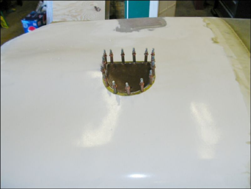 cut out new oil access hole.  Drill and cleco the oil access door in position.