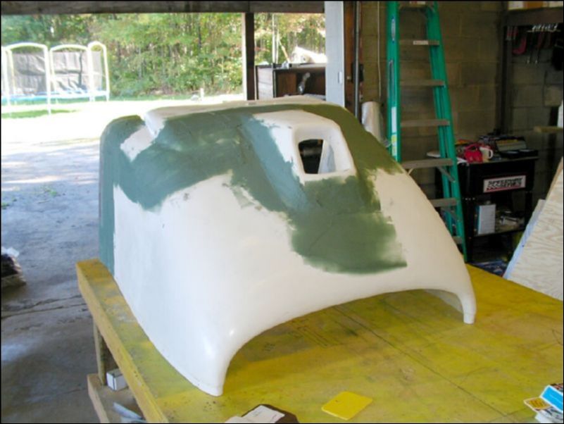 Putty over all seams on the lower cowling.