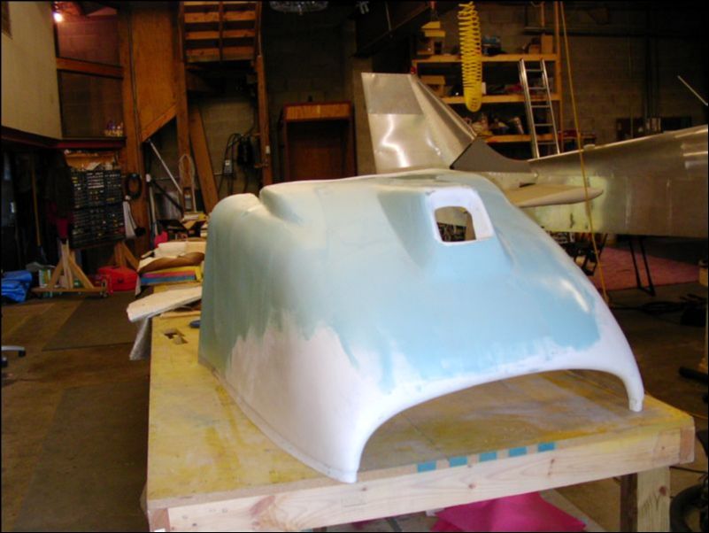 Apply glaze to lower cowling