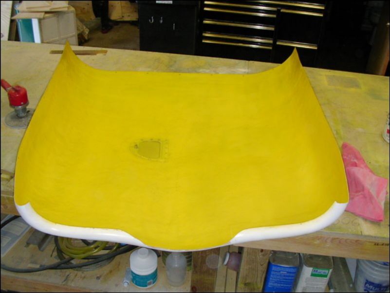 Sand the inside of the top cowling and paint.