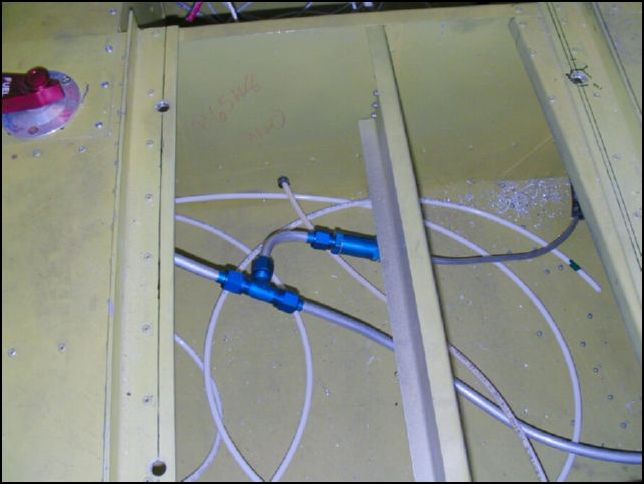 Install all fuel lines.  The pitot and static lines you see in this picture are not installed yet so ignore the mess.