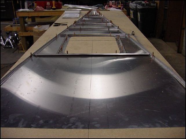 This is a picture of all Z angles in place on bottom skin