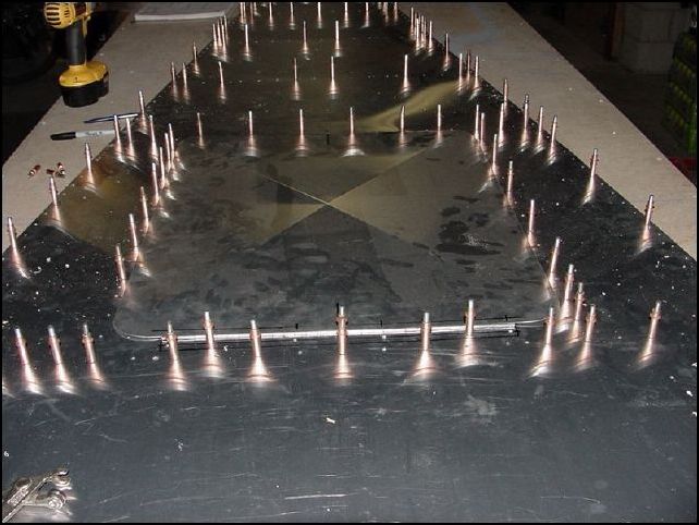 This image shows the access door in position on the bottom fuselage skin.