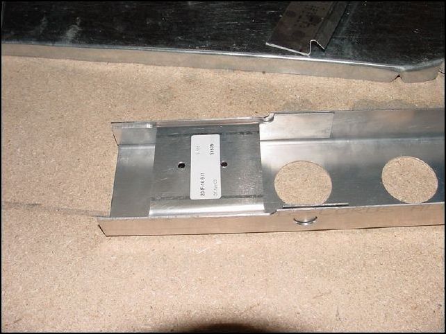 Firewall center channel and doubler placed together the way I think it should go.  I don't understand why the channel has the holes on it's sides and the doubler does not.  What are these holes for?  I am sending pics with this question to Zenair.