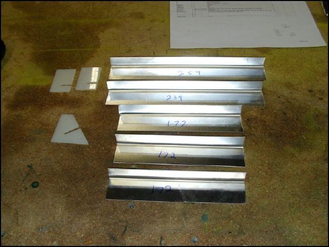 Cut Ls as per I.P.L.  I did not have a CHANNEL so I made my own with two Ls.