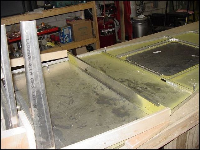 Another image of the rear spar in place against the jig