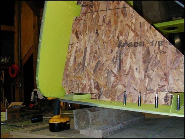 This is a rear image of the firewall riveted in place