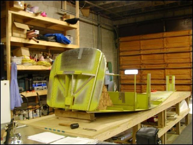 This is the fuselage ready to have the side skins installed