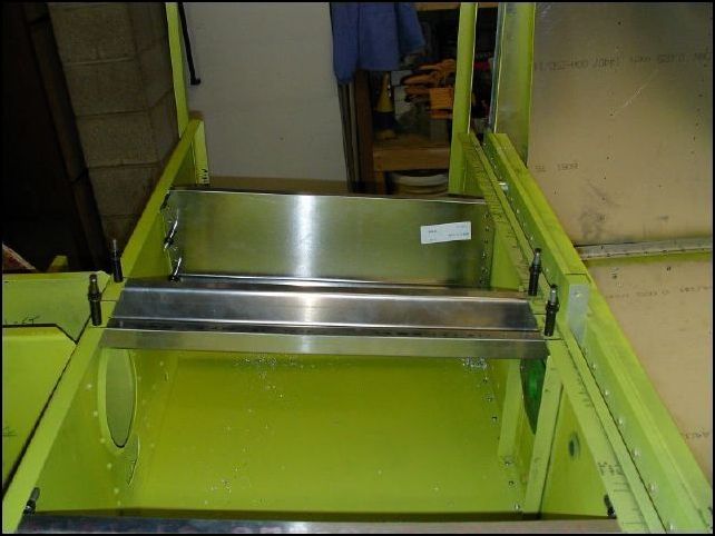 Another image of the center channel clecoed to the front and center spars.