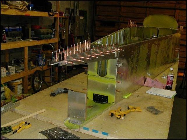 This is what the tail of your fuselage should look like at this time.