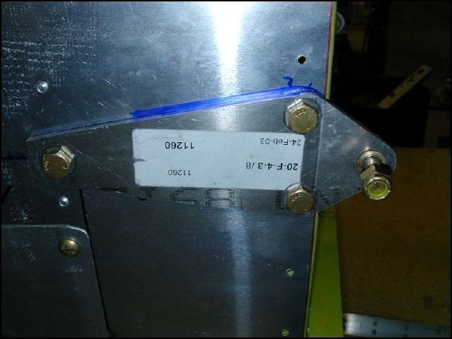 This is the horizontal wing attachment bracket bolted in place witht he bearings pressed in place.