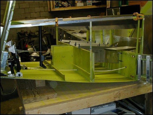 Another image of the brake lines through the spars.