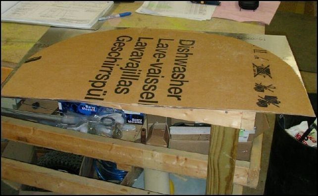 Now trace the template on the bulkhead cover