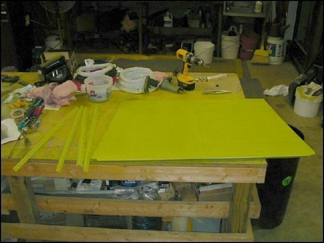 Deburr, clean, and prime baggage floor and Ls.