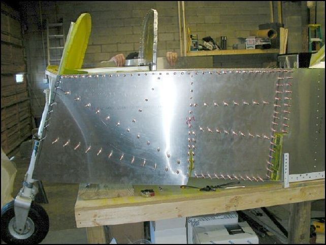 Cut front skin stiffener Zs, drill and cleco them to the front skins