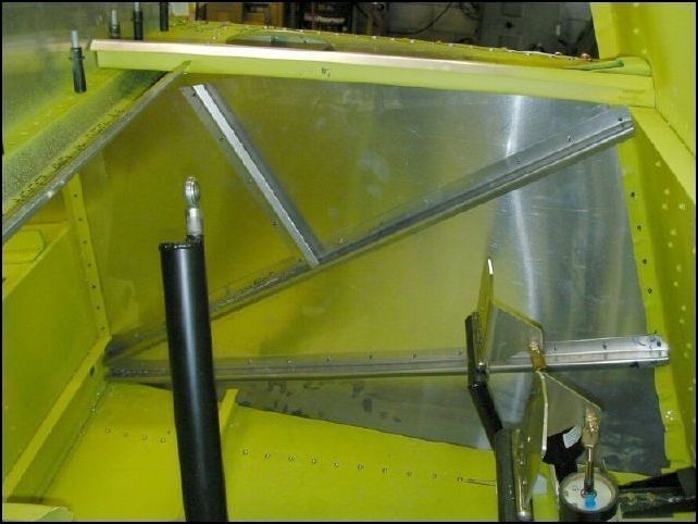 This image shows the Z stiffeners of the right front lower skin.