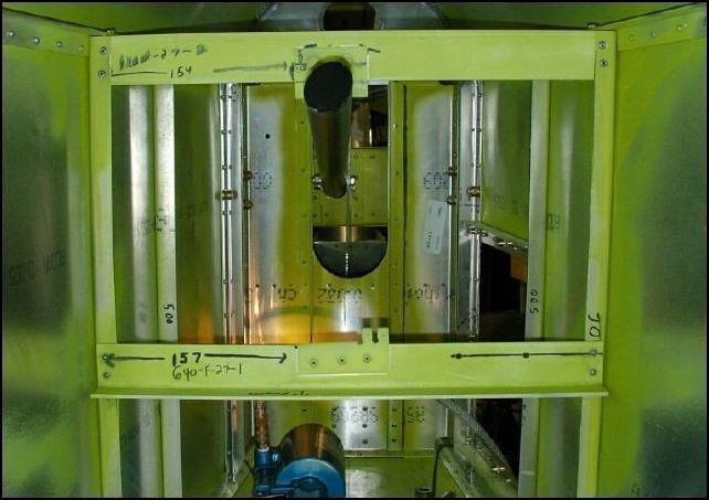 Deburr, clean, and prime the horizontal tail stops then rivet them to the fuselage.  The top stop also has two AN3 bolts through the top longerons.