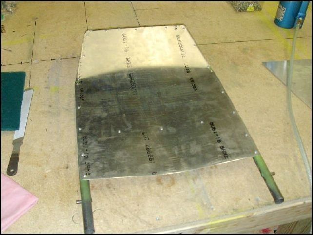 This is the front of the seat back ready to be installed