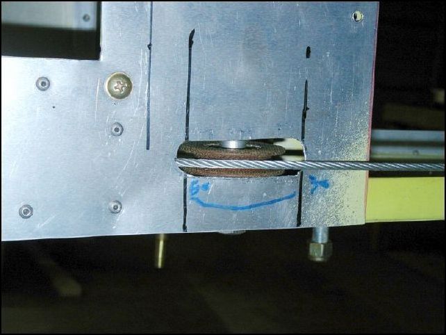 Another image of the pulley at the rear of the fuselage