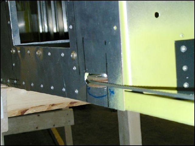 Another image of the pulley at the rear of the fuselage