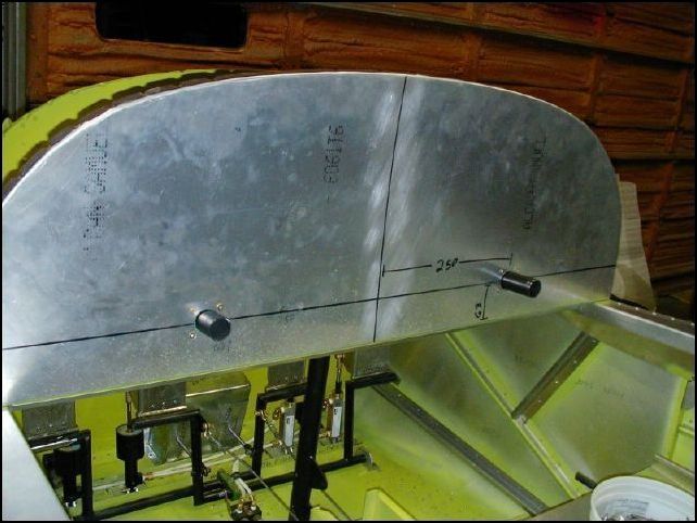 This is the instrument panel with the control rods installed.