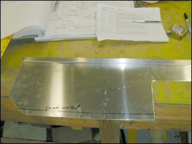 Trim the left and right bottom corners to clear the rear wing pickups.