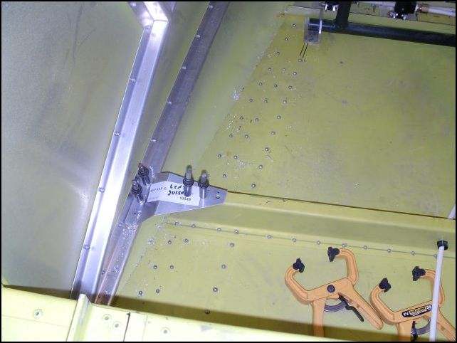 Drill and cleco front floor gussets