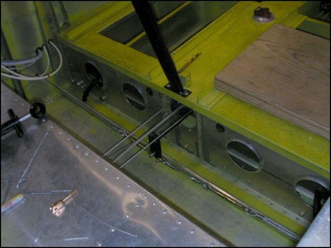 Install front aileron cables.