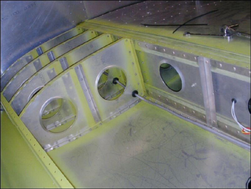 Install fuel line in left wing