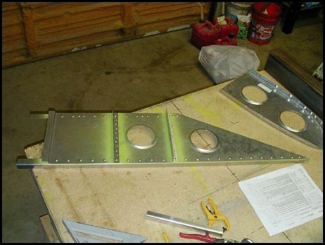 Install 640-V-2-8 (nose rib 10 angle) and the L to the wing tip extension as per drawings.