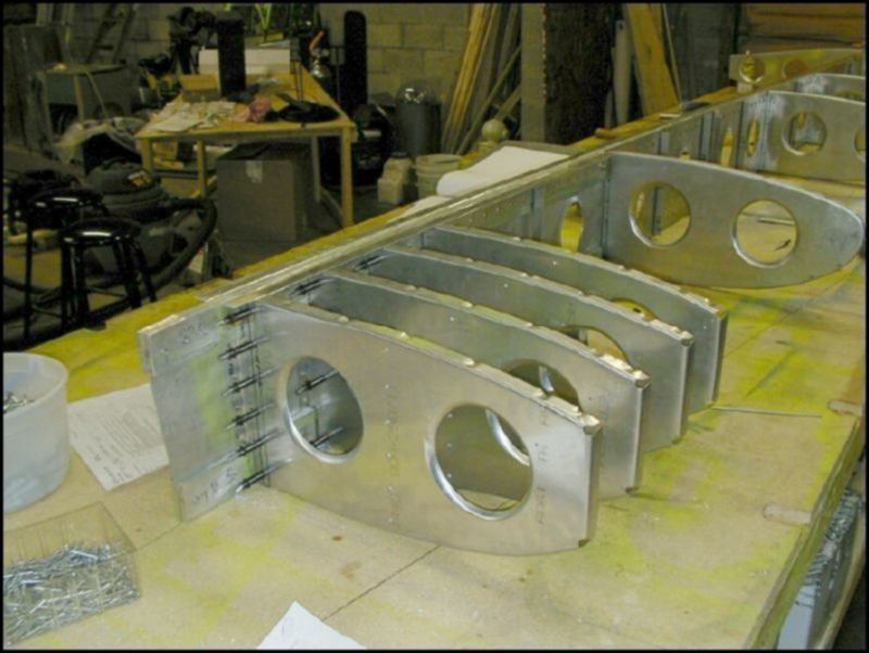 Drill and cleco nose ribs to wing spar