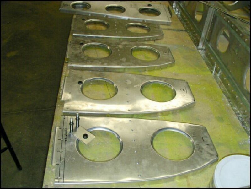 Another image of the nose ribs with fuel line holes.