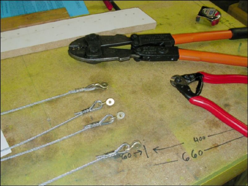 Build control cables for both wings.