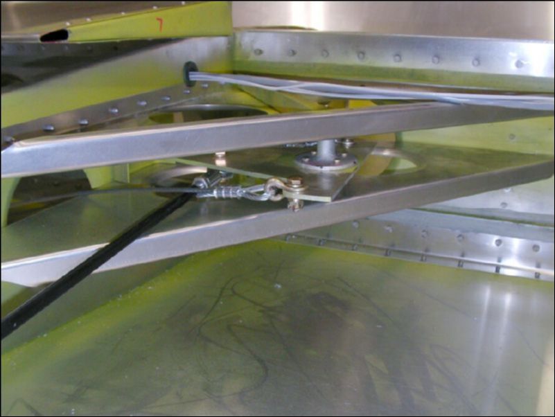 Connect aileron control cables to bellcrank.