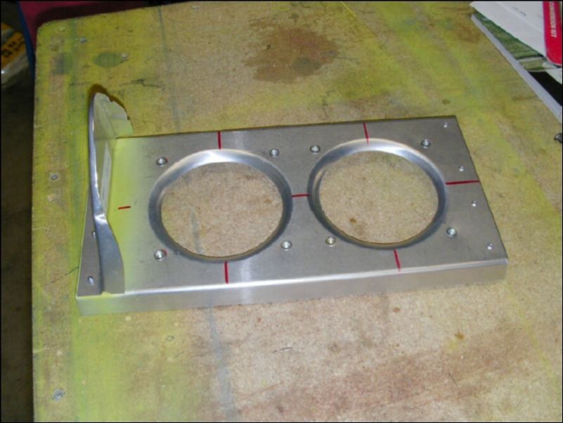 Install rivnuts in landing light assembly