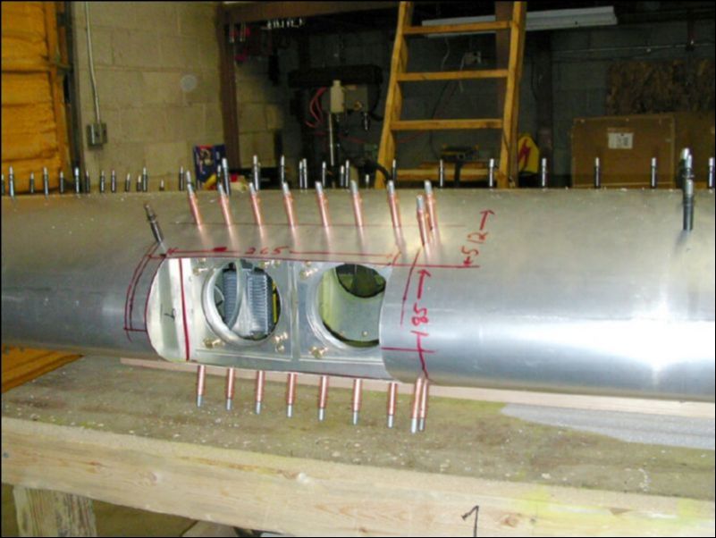 Position, drill, and cleco landing / taxi light assembly to wing.