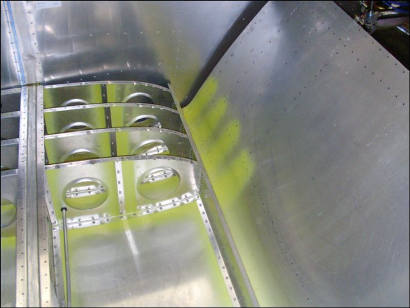 Install fuel line in right wing.